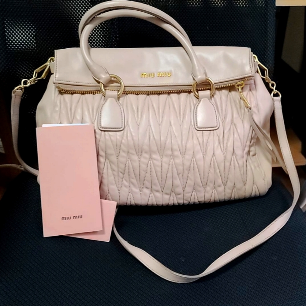 MIU MIU NAPPA METALASSE CAMEO BAG LARGE